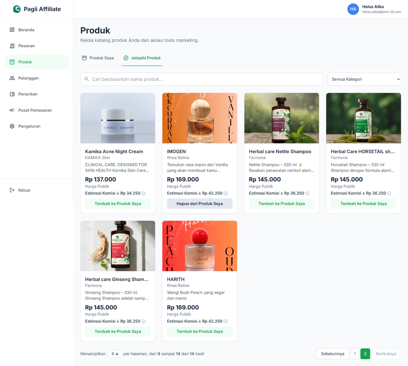 Affiliate Products